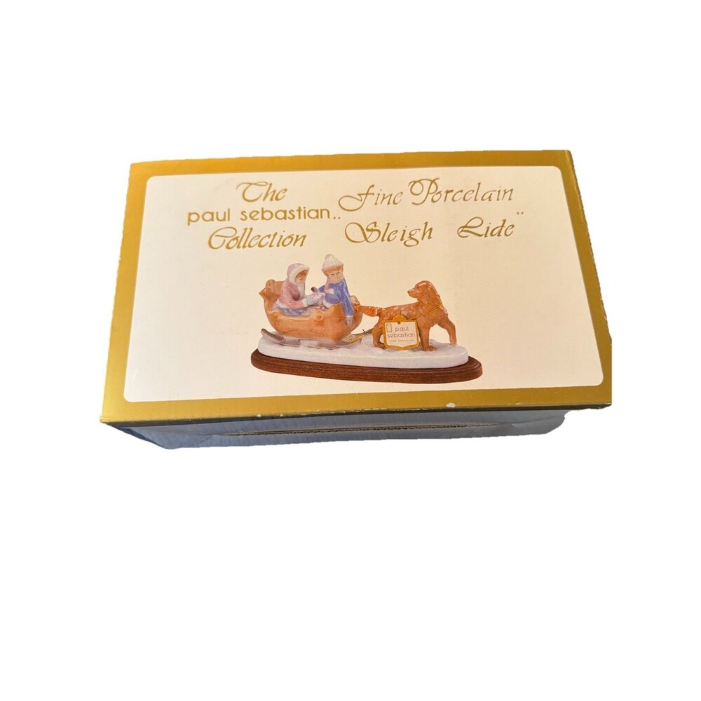 The Paul Sebastian Collection, Fine Porcelain Sleigh Ride, Vintage Christmas
